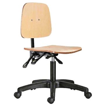 Siège technique bois sur roulettes