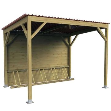 Abri vélos bois - modèle 5 places