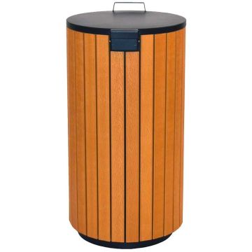 Poubelle extérieure aspect bois 90 litres