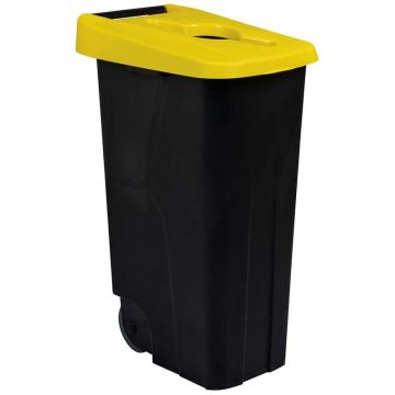 Poubelle Movatri Green - Couvercle à fente jaune Poubelle Movatri Green - Couvercle à fente jaune