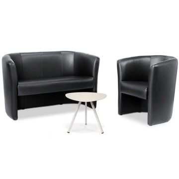 Chauffeuse et canapé simili-cuir