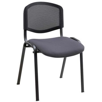 Chaise tissu et résille Luke - Gris