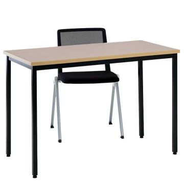 Table 4 pieds - Plateau hêtre pieds noirs Table 4 pieds - Plateau hêtre pieds noirs