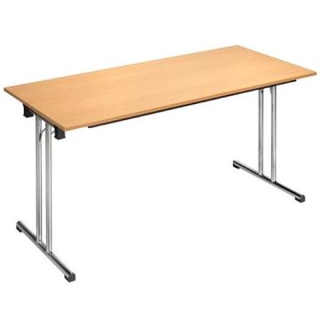 Table pliante à piètement chromé