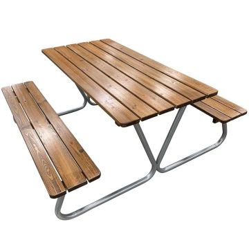 Table pique-nique bois et acier Bayou