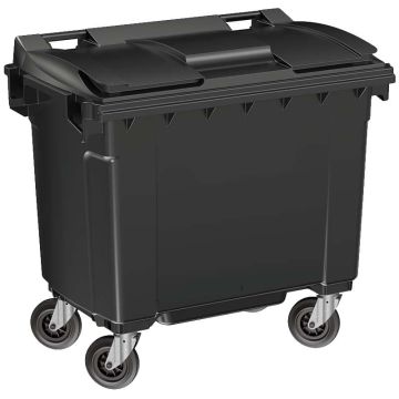 Conteneur à déchets 4 roues 660 litres - Gris Conteneur à déchets 4 roues 660 litres - Gris