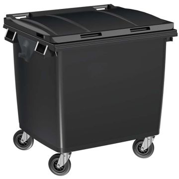 Conteneur à déchets 1000 litres - Cuve grise - Couvercle gris Conteneur à déchets 1000 litres - Cuve grise - Couvercle gris