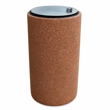 Corbeille Rhodes finition gravillons avec couvercle