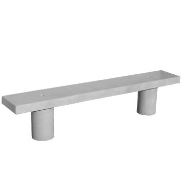 Banc extérieur en béton armé droite