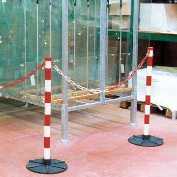 Poteaux + chaîne rouge / blanc