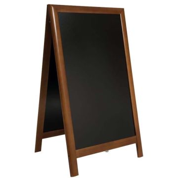 Chevalet ardoise Deluxe 125 X 70 cm - Marron