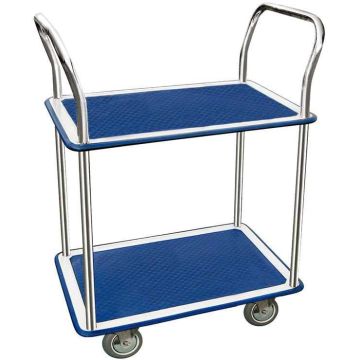 Chariot de manutention 2 plateaux
