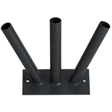 Support mural 3 drapeaux - (Ex : Gris RAL 7016)