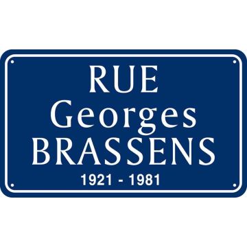 Plaque nom de rue aluminium