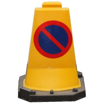 Cône anti-stationnement jaune
