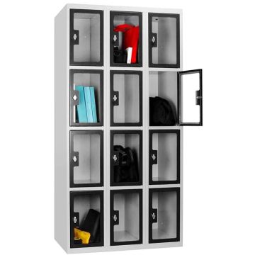 Armoire multi-casiers portes plexi