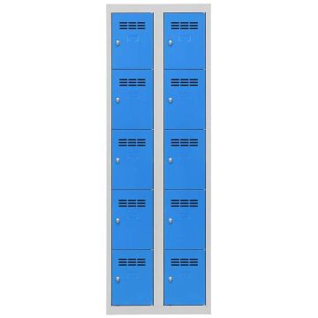 Armoire multi-casiers 2 colonnes de 5 cases 300 mm
