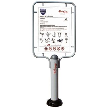 Panneau information pour aire fitness extérieure