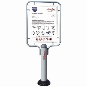 Panneau information pour aire fitness extérieure