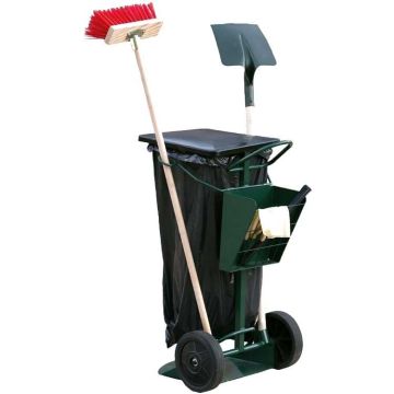Chariot entretien de voirie avec support sac