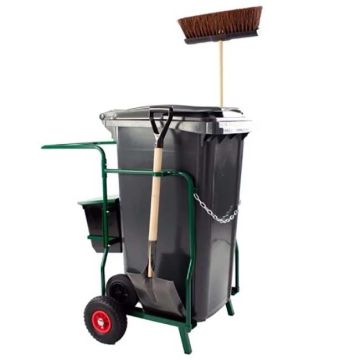 Chariot cantonier 240 litres équipé