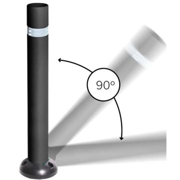 Borne flexible 90° sur platine - Noir Borne flexible 90° sur platine - Noir