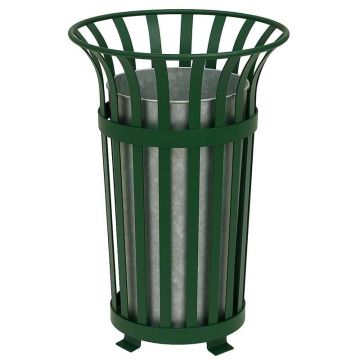 Poubelle de ville Tulipe 50L - Vert RAL 6005