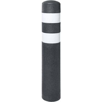Borne caoutchouc recyclé - Noir marbré de gris